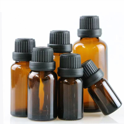 Glass Bottles for Essential Oils Refillable Empty Amber Bottle with Orifice Reducer Dropper and Cap