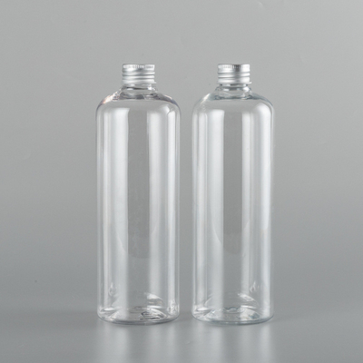 250ml 500ml 1000ml Clear PET Boston Bottle 24mm 410 Screw Finish, Packaging For Rose Body Moisturizing Emulsion