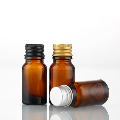 3ml-50ml Amber Glass Bottle With Water 1/2OZ Essential Oil Drop Pipette Pot Brown bottle +Aluminium Screw on Cap