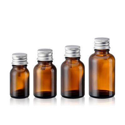 3ml-50ml Amber Glass Bottle With Water 1/2OZ Essential Oil Drop Pipette Pot Brown bottle +Aluminium Screw on Cap