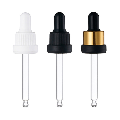 1 oz Black Glass Bullnose Dropper 20-400 neck finish fits Cylinder Bottles