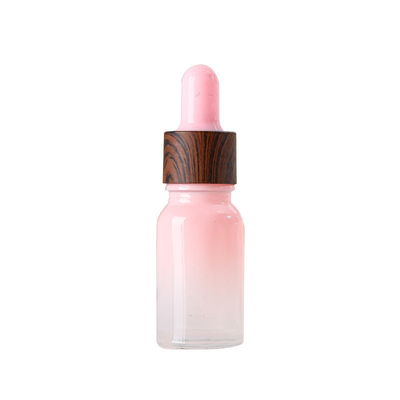 5ml 10ml 20ml 30ml Pink Essential Oil Glass Bottle Dropper With Wood Frosted Pipettes