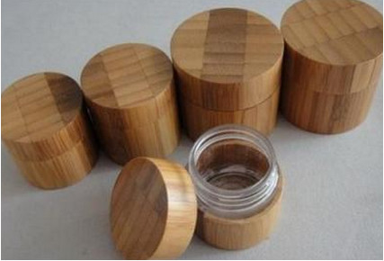 Eco friend 0.5oz 1oz 1.7oz cosmetic body butter containers face lotion cream gel bamboo plastic liner jars with lids