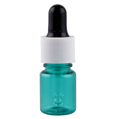5ml PET MINI bottle green blue transparent brown essential oil bottle rubber head dropper essential oil bottle