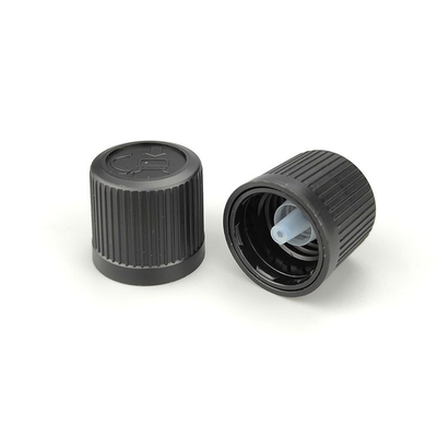 18 mm Tamperproof Black Cap with Horizontal Dropper & Ring