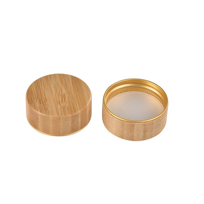 20mm 47mm Bamboo&Aluminum Cap Double Layer Bamboo Wood Aluminum Cap, Herbal Bottle Cap, Sealed Bottle Cap, Aromatherapy