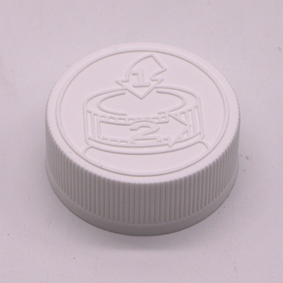 38-400 White HDPE Child Resistant CRC Pictorial Closure