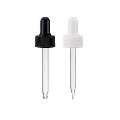20-400 Black/White Glass Dropper