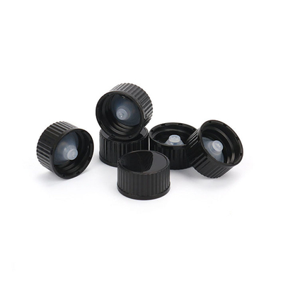 18-400, 18-415, 20-400, 24-415, 28-415,24-400, 28-400 Black Phenolic Cap With PE Poly-Seal Liner For Aromatherapy Essential Oil Bottles