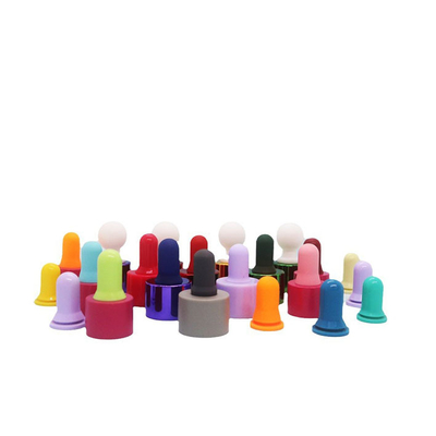 18/410 Green Pink Blue Black White Silicone Rubber Teat, 24-400 CRC Dropper
