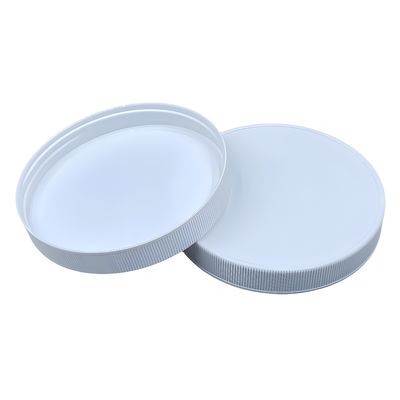 120/400 120MM White Polypropylene Unlined Ribbed Cap for 1000ML Bottle