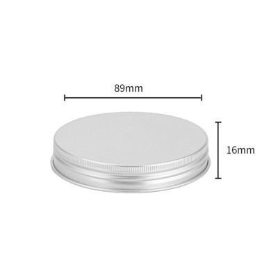 89mm Brushed Silver Aluminum Cap with Foam Liner