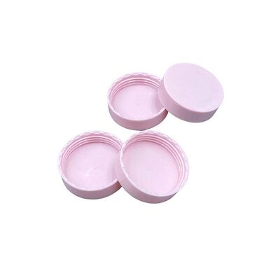 47 mm Plastic Caps, PINK Smooth PE Lined Caps