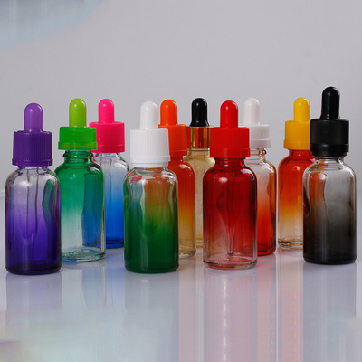 5ml,10ml,15ml,20ml,30ml,50ml,100ml clear essential oil bottle dropper glass bottle，multicolor