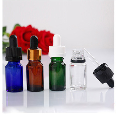5ml,10ml,15ml,20ml,30ml,50ml,100ml clear essential oil bottle dropper glass bottle，multicolor