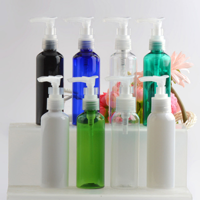 100ml blue clear green amber black white plastic PET shampoo lotion bottle pump bottle with high quality