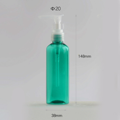 100ml blue clear green amber black white plastic PET shampoo lotion bottle pump bottle with high quality