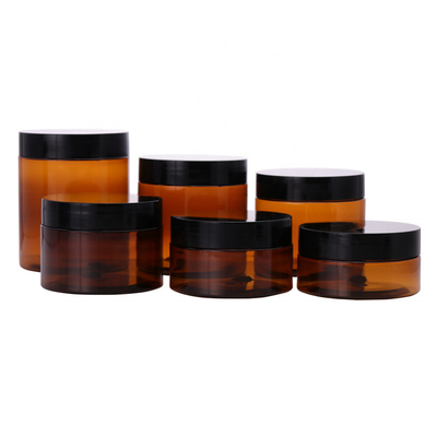 80ml 100ml 120ml 150ml 200ml250ml  amber jars black jars with black color cap for cosmetic packing