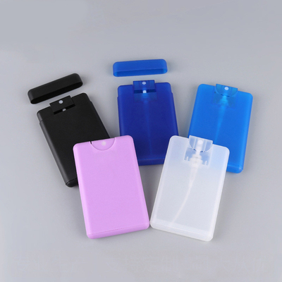 20ml plastic credit card pocket size flat perfume mist spray bottle in stock