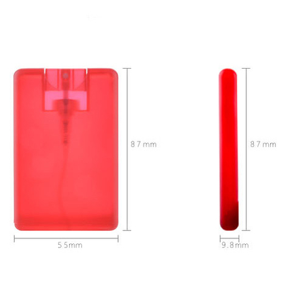20ml plastic credit card pocket size flat perfume mist spray bottle in stock