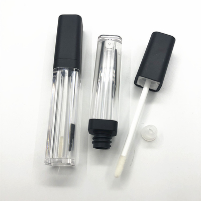 Low MOQ 6ml gold square empty lip gloss tube containers with wands lipgloss tube gold in stock