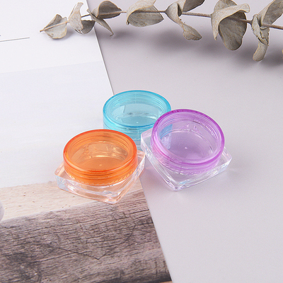 3g,5g,PET plastic mini jar square bottom cosmetic eye cream lipbalm jar