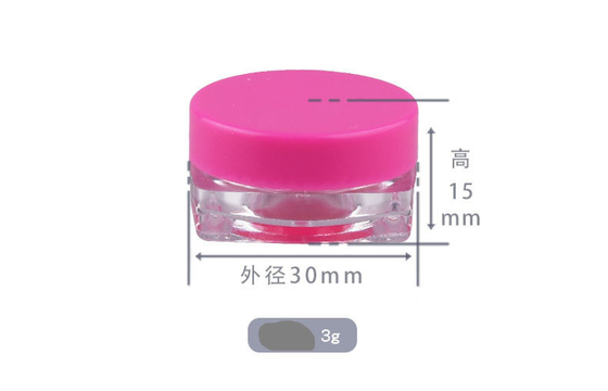 3g,5g,PET plastic mini jar square bottom cosmetic eye cream lipbalm jar