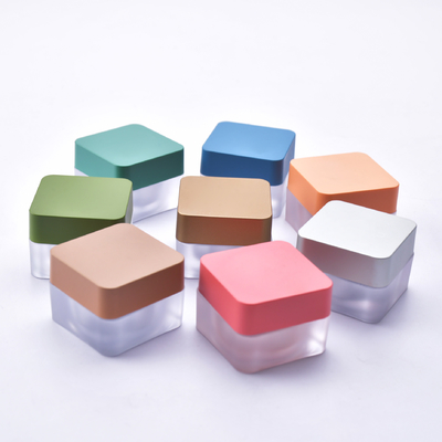 5g 30mL,15ml, 5ml,10ml,20ml, Small Square bottom cream box Colorful sample Skin Care Cream plastic jar