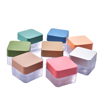 5g 30mL,15ml, 5ml,10ml,20ml, Small Square bottom cream box Colorful sample Skin Care Cream plastic jar