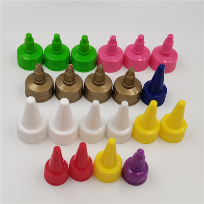 Hot products plastic 24 28 twist top cap long nozzle dropper cap plastic lid for plastic bottle