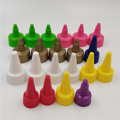 Hot products plastic 24 28 twist top cap long nozzle dropper cap plastic lid for plastic bottle