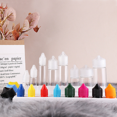 wholesale plastic 10ml 15ml 20ml 30ml 50ml 60ml pet eLiquid dropper bottle with CRC cap for smoke oil