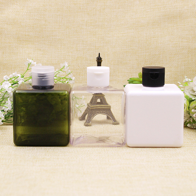 250ml square PETG bottle, flip cap, sharp mouth cap, Qianqiu cap lotion bottle, separate bottle, cosmetic packaging