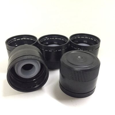 31-500 Black PP Plastic Tamper Evident Pourer Caps,31.5*24mm plastic cap with plastic insert for oil bottle