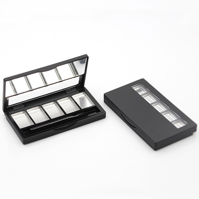 Five grid plate black lipstick plate eye shadow box pressure plate lipstick empty plate box with aluminum plate