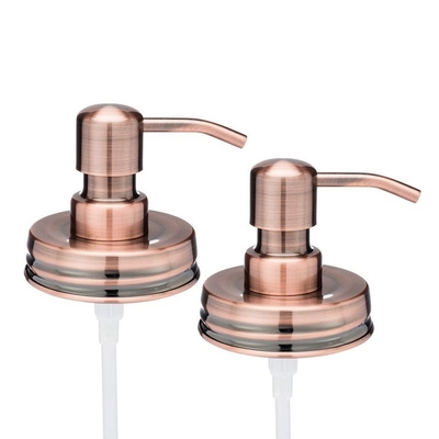 304 stainless steel hand sanitizer pump, electroplated metal mason jar lid, lotion nozzle, soap dispenser pump head