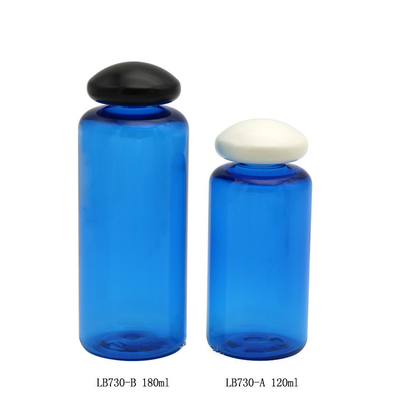 Customized 180ml with mushroom head cover, thick PET plastic hydrosol bottle, emulsion essence water packaging bottle