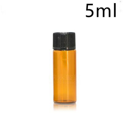 1ml-5ml brown essential oil bottle 2ml essential oil sub-bottle 3ml trial bottle glass sample bottle with screw cap