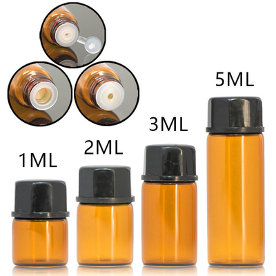1ml 2ml 3ml 5ML sub-packed essential oil bottle, brown sample bottle, essential oil bottle, amber trial bottle
