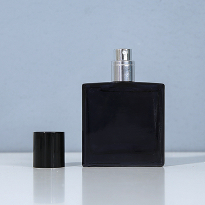 30ML bright black perfume sub-bottle, glass empty bottle, high-end portable spray lotion bottle, fine mist