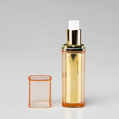 15ml 30ml airless bottle, color square double layer emulsion essence bottle, cosmetic packaging