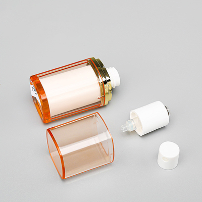15ml 30ml airless bottle, color square double layer emulsion essence bottle, cosmetic packaging