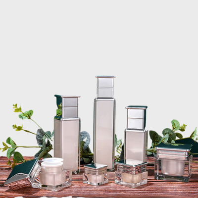 Square cosmetic packaging bottle, acrylic cream bottle 10g, eye cream bottle 50g, water and milk dispensing empty bottle