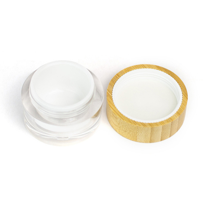 5g 10g 15g 20g 30g 50g Double layer glass jar bottle with bamboo lid for cream cosmetics container