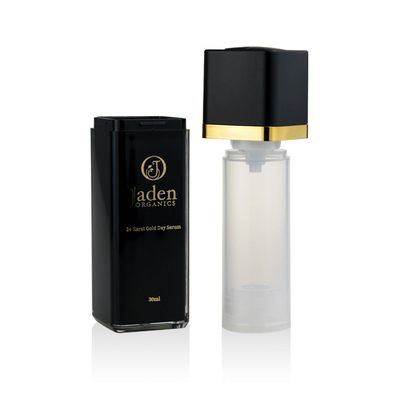 Luxury 15ml 30ml 50ml cosmetic packaging plastic bottle new style airless bottle oil black square pump spray bottle