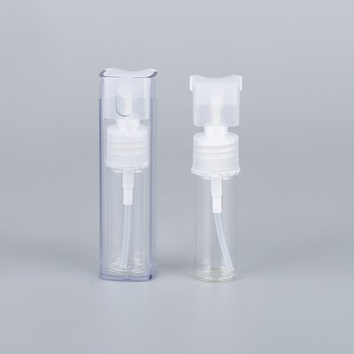 Plastic 10ml square bottle, mini transparent perfume spray bottle