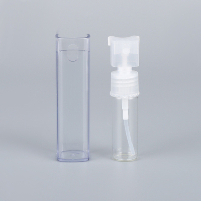 Plastic 10ml square bottle, mini transparent perfume spray bottle