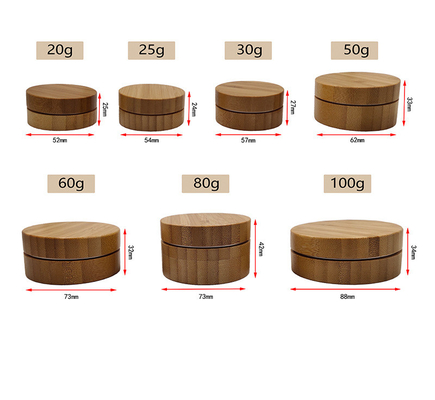 bamboo 20g 25g 30g 50g 100g cosmetic cream jar/wooden cosmetic jar /bamboo cosmetic packaging