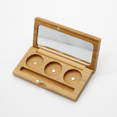 Bamboo eye shadow box, bamboo powder cake box