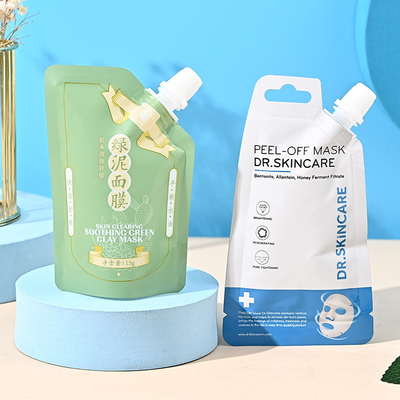100ml 500ml Customized aluminum foil body lotion/Shampoo/Mask packaging bag stand up spout pouches with Nozzle